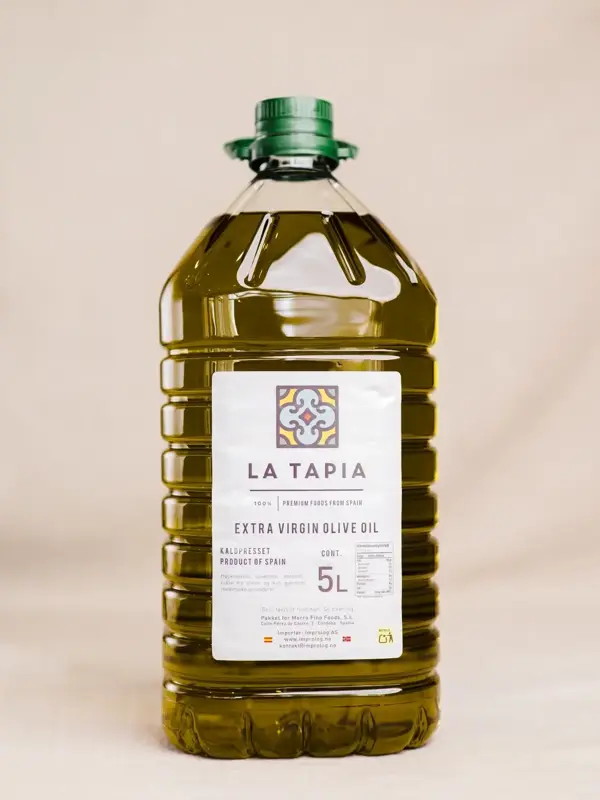 La Tapia Extra Virgin olivenolje 5 liter – premium EVOO på praktisk dunk