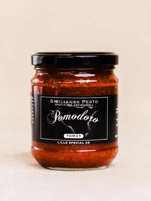 Pesto Pomodoro 190g – italiensk rød pesto med tomat | Pettersen & Co