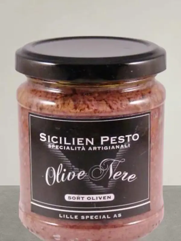 Olive Nere 190g – Sorte italienske gourmetoliven fra Pettersen & Co