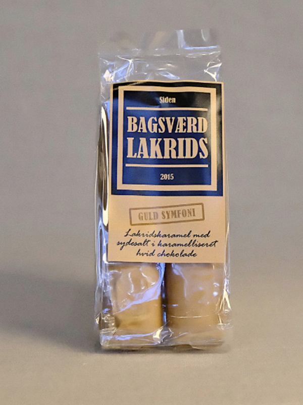 Bagsværd Lakrids Guld Symfoni – eksklusiv dansk gourmetlakris i gullforpakning, håndlaget i Danmark.