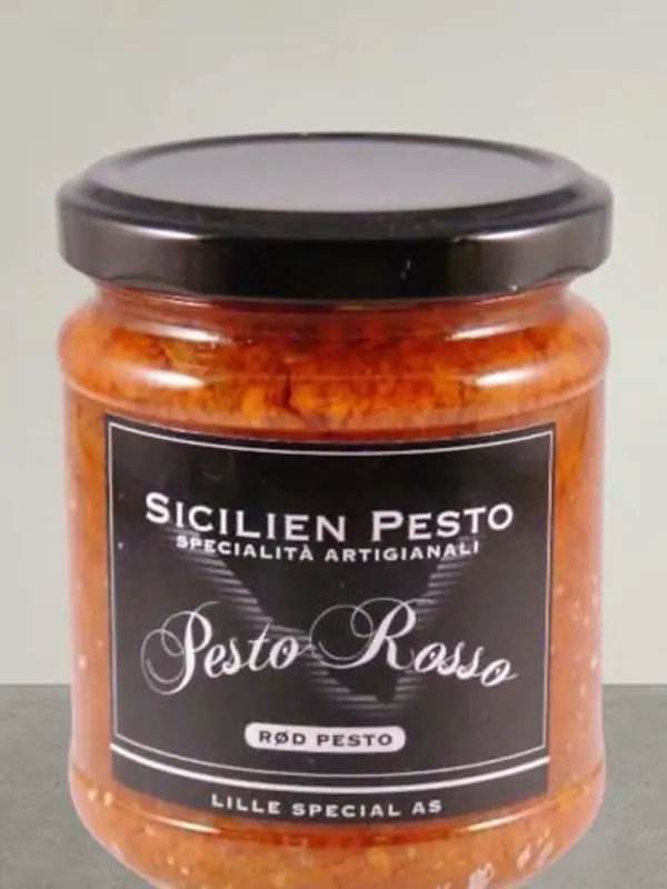 Pesto Rosso, autentisk italiensk rød pesto med solmodne tomater og urter