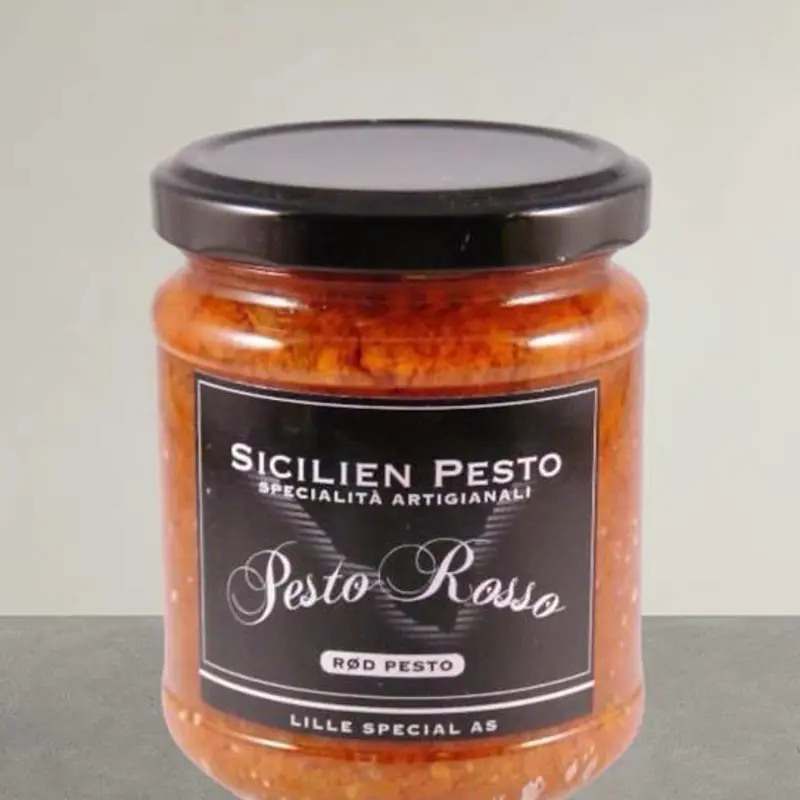 Pesto Rosso, autentisk italiensk rød pesto med solmodne tomater og urter