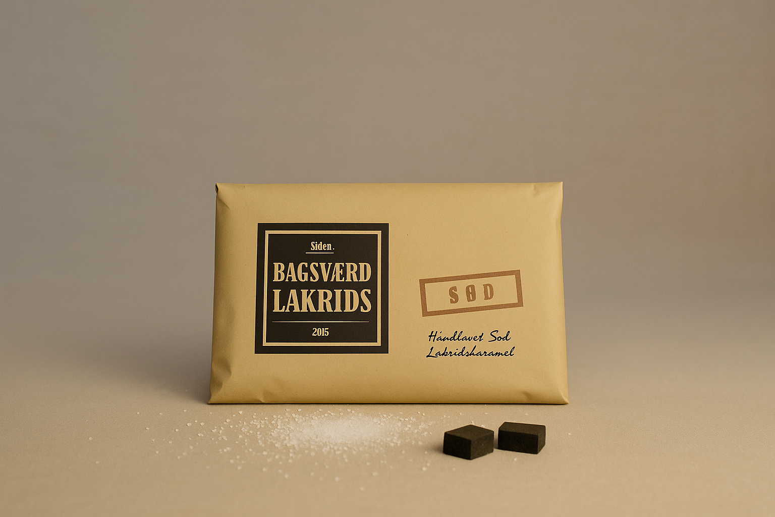 Bagsværd Lakrids Sød 160g – klassisk dansk gourmetlakris med sødmefull smak, håndlaget i Danmark.