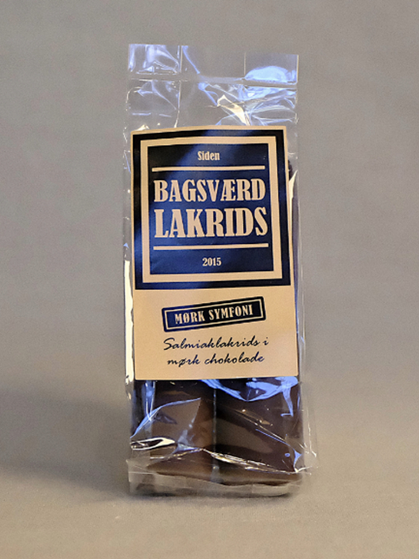 Bagsværd Lakrids Mørk Symfoni – intens dansk gourmetlakris med fyldig og sofistikert smak, håndlaget i Danmark.