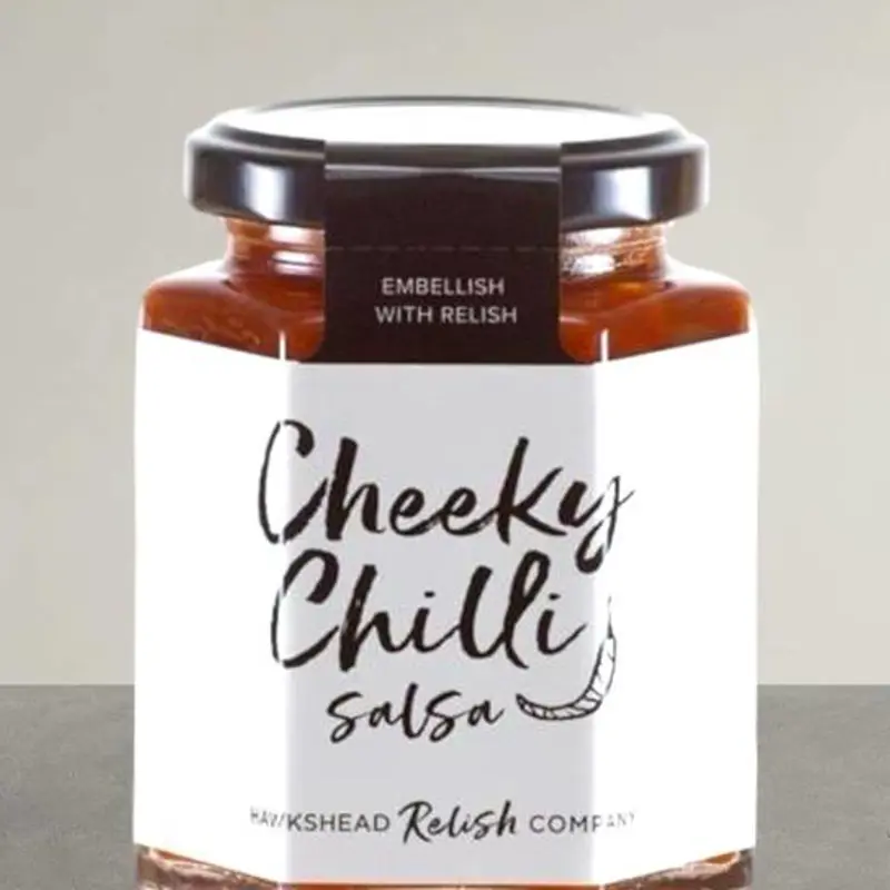 Glass med Cheeky Chilli Salsa 195g – sterk og søt chilisaus
